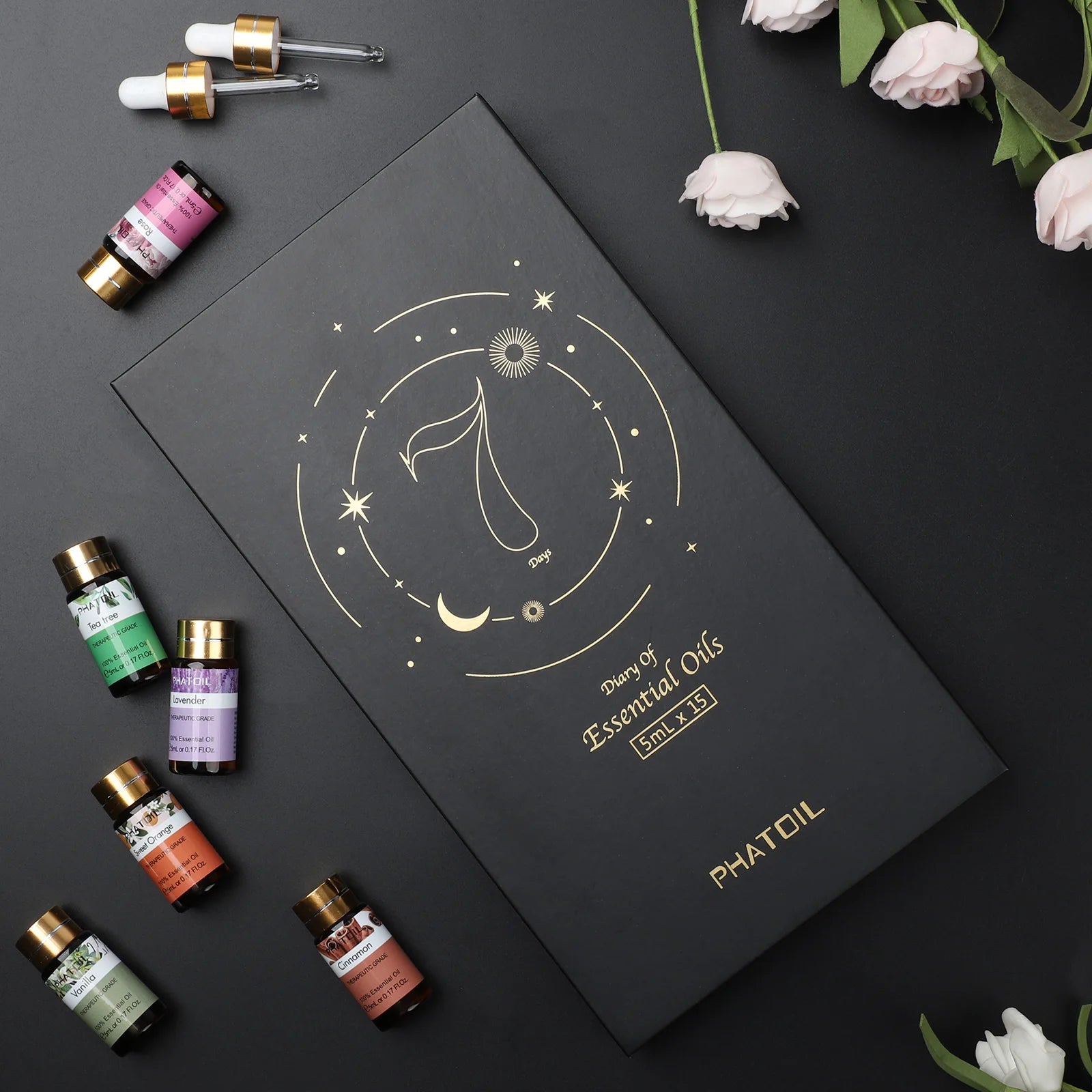 Pure Essential Oils 15pcs Gift Set for Aromatherapy Enthusiasts
