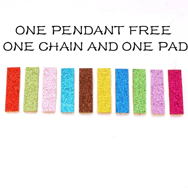 Square Aromatherapy Magnetic Stainless Steel Essential Oil Diffuser Necklace