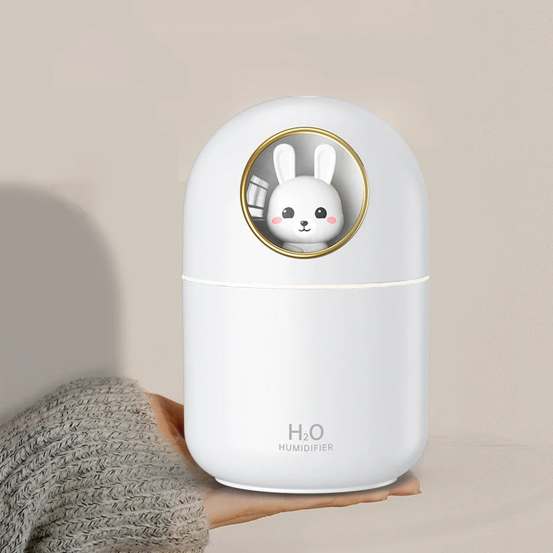USB Ultrasonic Rabbit Bear Air Humidifier with Colourful LED Light