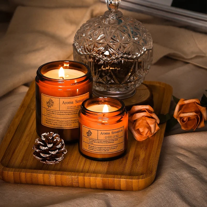 Natural Rose petal Scented Soy Wax Candles