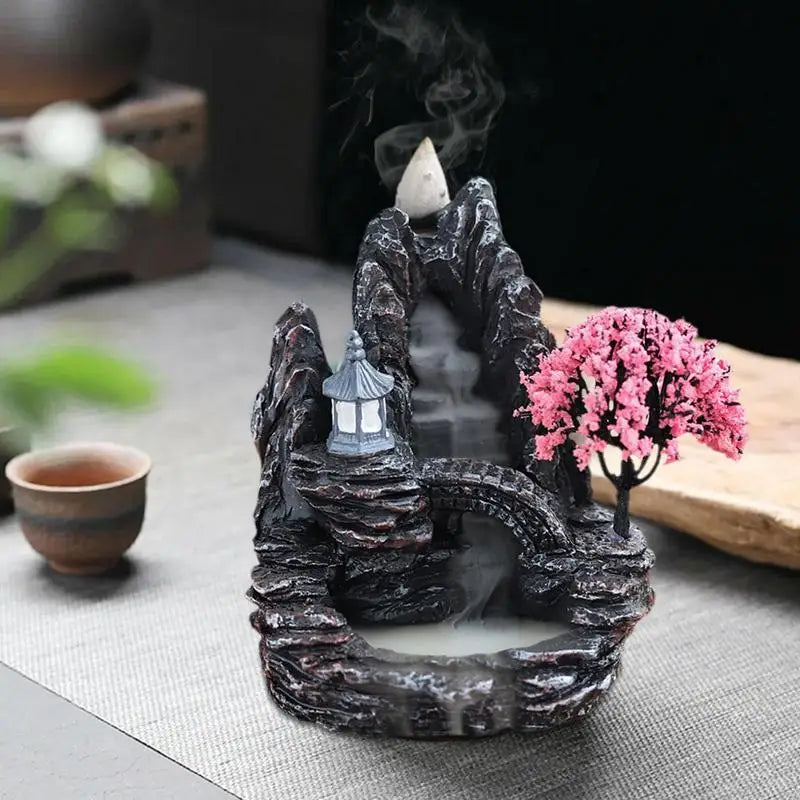 Aromatherapy Waterfall Incense Holder With Cones