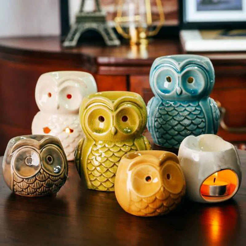Handcrafted Ceramic Owl Aroma Burner