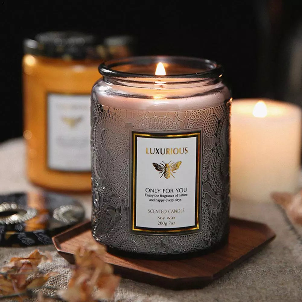 Handmade Soy Wax Jar Candles with Lasting Fragrance