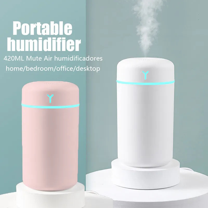 Exquisite 420ML Portable Air Humidifier for Aromatherapy and Purification