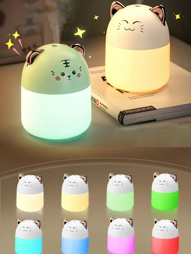 Ultrasonic Cute Pet Aroma Diffuser with Colourful Night Light